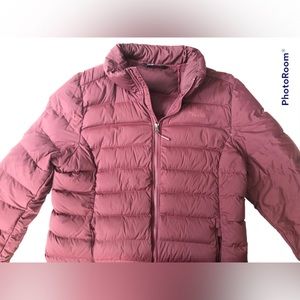 North Face Womens Puffer Jacket Winter XL Plum Zip Up